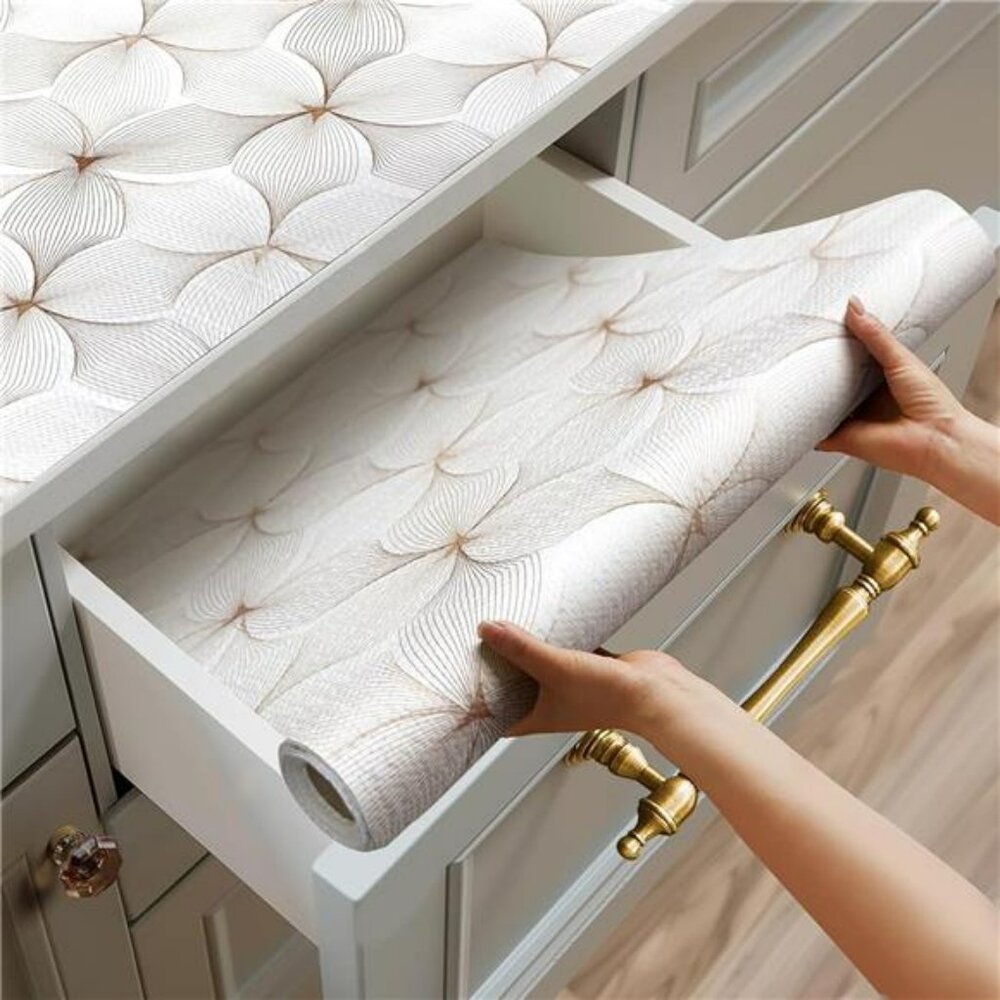 Flower Shelf Liner 12x10ft Non Slip Waterproof Cabinet Drawer Liner Easy to Clea